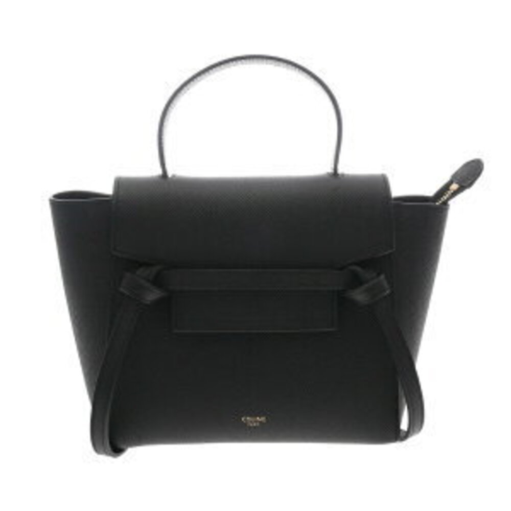Celine Belt Bag Black Grained Calfskin Handbag
